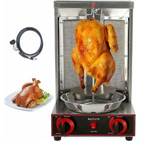 Shawarma Doner Kebab Machine Propane Kebab Grill Vertical Broiler Gyro Meat Rotisserie with 2 Burners for Commercial Home Kitchen,barbecuestove in Kuwait