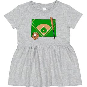 فستان بيسبول كولورادو الماسي من إنكتاستيك مع مضرب وقفاز للرضع in Kuwait