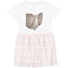 إنكتاستيك أوهايو البيسبول خمر التوضيح فستان طفل صغير in Kuwait