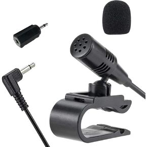 3.5mm Microphone HD Voice Assembly Car Radio Replacement Mic for Pioneer Kenwood Boss JVC Sony Jensen Alpine for Vehicle Head Unit Stereo DVD CD GPS,9.86ft Cable Mic with 3.5mm to 2.5mm Adapter in Saudi Arabia