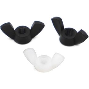 Wing nut, Hand Twist nut, White Black ABS Nylon Wing Nuts Wingnut Nut Ingot(White,M5 5pcs) in Kuwait