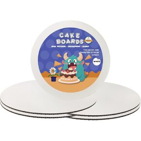 8 PCS Cake Boards 6 Inch Round, White 6 Inch Cake Boards Rounds Cake Plate, Food Grade & Greaseproof Rounds Cake Base, Rose Pattern Cake Board Cardboad Circles for Displaying Cakes, Dessert by GBF in Saudi Arabia