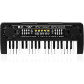 Raimy Piano Keyboard for Kids, 37 Keys Portable Keyboard Piano Early Learning Educational Electronic Musical Instrument Toys Gifts for 3 4 5 6 7 8 9 Year Old Boys and Girls (Black) in Kuwait