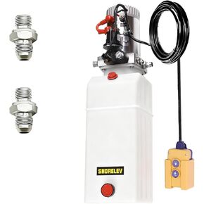 12V DC Single Acting Hydraulic Power Unit, 8L Hydraulic Pump Plastic Reservoir, 3000 PSI for Dump Trailers, Snow Plows, Log Splitters, Lift Gates in Saudi Arabia