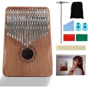 17 Key Kalimba Thumb Piano,Wood Mbira Mini Finger Piano Musical Instruments,Gift for Kids Adults Beginners. in Kuwait