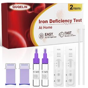 Iron Deficiency Test Kits: 2 Packs Iron Level Test Result in 15 Mins (2) in Kuwait