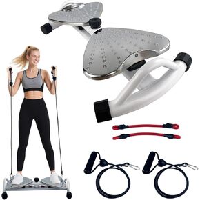 أداة اللياقة البدنية للخصر، معدات الصالة الرياضية المنزلية، لوح تويستر بسعة 500 رطل، هادئ للغاية، مدرب أساسي للخصر النحيف وتمارين البطن، مسند قدم معدني بالكامل مضاد للانزلاق، للنساء والرجال in Kuwait