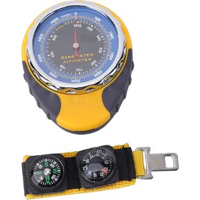 Jiawu Altimeter, 4-in-1 Multifunction Pointer Type Barometer, Compass with BatteryFree Durable ABS Design for Hiking Camping Mountaineering in Kuwait