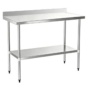 طاولة عمل من الفولاذ المقاوم للصدأ مقاس 24 × 48 بوصة، طاولة إعداد تجارية NSF مع رف سفلي، محطة عمل لإعداد الطعام شديدة التحمل مع باكسبلاش in Kuwait