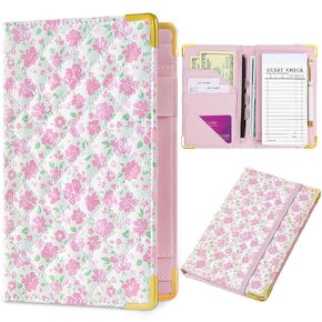 Server Book, Waitress Book with Zipper Pocket, Cute Server Books for Waitress with Pen Holder, Leather Serving Books Fits Servers Aprons in Kuwait