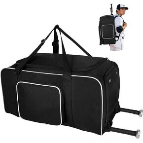 حقيبة بيسبول LARIPOP، حقيبة من القماش الخشن للشباب البالغين، حقيبة معدات رياضية سعة 70 لتر مع أكمام الخفافيش وحجرة للأحذية in Kuwait
