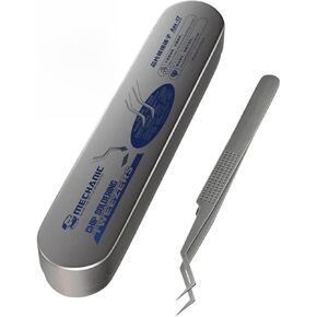 ملاقط دقيقة Aax-17، ملاقط مدببة منحنية من الفولاذ المقاوم للصدأ مضادة للكهرباء الساكنة، للإلكترونيات واللحام والأعمال المخبرية وصناعة المجوهرات والحرف اليدوية وإصلاح سلك خط القفز للوحة الأم للهاتف المحمول in Kuwait