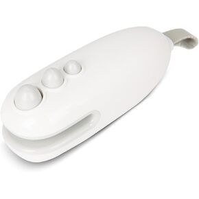 سدادة حقائب صغيرة محمولة، سدادة حرارية 2 في 1 مع قاطع ومغناطيس مدمجين، قابلة لإعادة الشحن عبر USB-C، مثالية لأكياس الوجبات الخفيفة (أبيض) in Kuwait