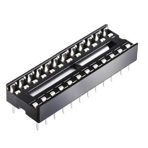 25 Pcs 24 Pin IC Socket,2.54mm Pitch Pins Narrow Body Soldering DIP IC Chip Socket Adaptor for PCB Board Design, Breadboard Project in Kuwait