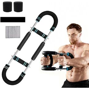 مدرب ذراع تويستر، قضيب تويستر كهربائي قابل للتعديل مع عصابة رأس للجري وأساور معصم رياضية، معدات تمارين رياضية قابلة للفصل للرجال والنساء، تقوية عضلات الصدر ثلاثية الرؤوس للساعد in Kuwait