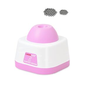 Mini Vortex Mixer, Nail Polish Shaker, Hobby Vortex Paint Mixer, 3500RPM Model Paint Shaker for Gel Polish, Acrylic Paints, Eyelash Adhesives, Tattoo Ink, 120PCS Stainless Steel 304 Mixing Balls(PINK) in Kuwait