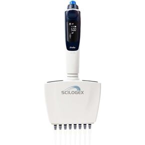 Scilogex 714112219999 - iPette Plus 8-Channel Electronic Pipettor, 10-100ul, 110-220V, 50/60Hz, US Plug in Kuwait