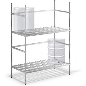 18" x 60" NSF Commercial Keg Storage Rack for Stock Rooms, Wire Dunnage Shelf, 800 lb in Kuwait