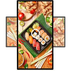 Commercial Digital Signage & Advertising Media Player, Wall-Mounted LED Display Screen for Restaurant, Bubble Tea Shop & Retail Store, Smart Split Screen & Video Player Touch-10.1" in Kuwait