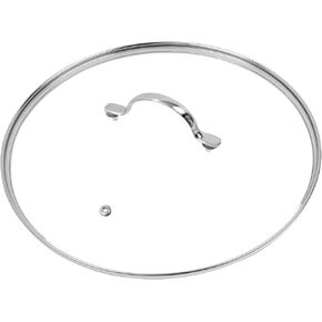 12.5" Tempered Glass Pan Lid with Steam Vent, Thickened to 4mm and Dishwasher Safe and Oven up to 480℉, Universal Lid Fit for Cast Iron Skillets, Frying Saute Pan, Cooking Pot in Kuwait