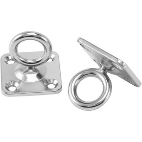 2 Pcs Square Swivel Pad Eye Rotatable Ceiling Hook Wall Mounted Hook Stainless Steel Eye Pad Plate for Yoga Swings Hammock in Saudi Arabia