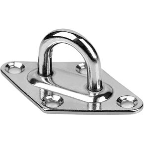 3pcs Heavy Hook Eye Plate Diamond Shape Stainless Steel Ceiling Wall Mount Hanger Ring Yoga Swings Hammocks Marine Rigging(M6) in Saudi Arabia