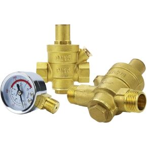 1/2" 3/4" 1" 2" Male/Female Thread Brass Tap Water Pressure Reducing Maintaining Valve Adjustable Relief(DN20 Female) in Kuwait