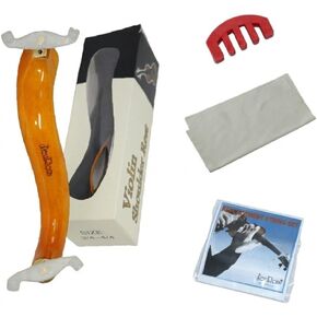 Adjustable Violin Shoulder Rest (Fits 4/4 & 3/4) - Professional Cushioned Support Set with Mute, Cloth, Strings | Includes Gift Box(JEUJT02) in Saudi Arabia
