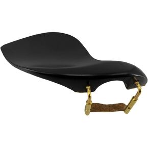 Guarneri 4/4 Violin Chinrest Ebony with Screw Standard Bracket Full size Fiddle Replacement Parts Violinist Chin Design for Comfort & Stability (black Ebony Straight Screw) in Kuwait