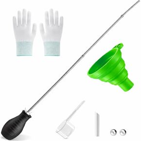 منفضة مسحوق غبار الزجاجة مع أنبوب معدني طويل قابل للتمديد 9 بوصة - 22.5 بوصة 8 أوقية موزع قضيب مسحوق للاستخدام المنزلي الداخلي in Kuwait