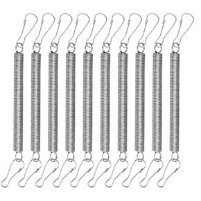 10 Pcs Extension Spring, Stainless Steel Spring with 2 Clips to Hold Rabbit Water Dispenser Drinking Bottle, Small Springs for Feeding or Watering Small Animals, Can Be Used Alone or in Combination in Kuwait