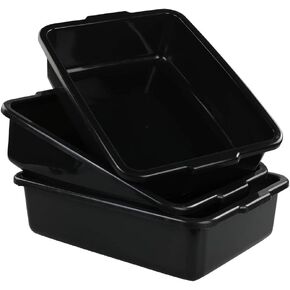 Black Commercial Plastic Bus Box, Bus Tub, Set of 3 in Kuwait