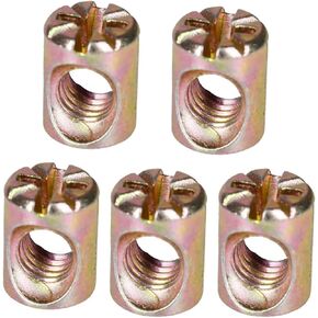 Barrel nut, M6 Horizontal Hole Dowel Pin Nuts Embedded Furniture Hammer Insert Nut Cylindrical Metric Thread Woodworking, Size : 10mm(M6 (2pcs)) in Saudi Arabia