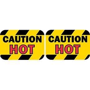 StickerTalk Caution Hot Vinyl Stickers, 3 inches by 2 inches in Kuwait