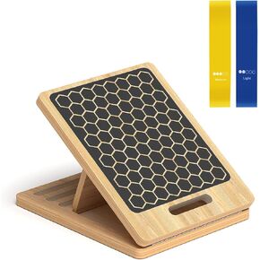 Adjustable Stretching Board, 4-Level Portable Calf Stretch Board for Exercise & Pilates, Supports up to 300lbs for Deep Squat, Heel & Ankle Workouts, Home Gym Fitness Equipment for All in Kuwait