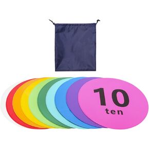 10x علامات مرقمة لبقع أرضية مسطحة لكرة القدم، علامات ساحة كرة القدم، مخاريط مسطحة لكرة السلة in Kuwait