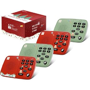 Hosmart UltraSpeak Intercoms Wireless for Home, Holiday Christmas Edition Intercom System for Home Use, Clear Sound Intercom for Business with 1300 Ft Range, Gift for Family Friend Elderly(4Packs) in Kuwait