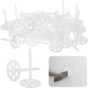 100 Pcs Wall Fixing Pins Insulation Anchors, 2.4 X 4.1 In, Plastic Expansion Fasteners, One-Piece Retaining Clips For Insulation Board Panels, For Fixing And Fastening in Kuwait