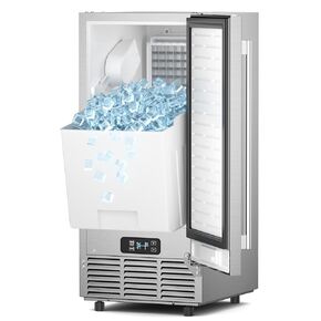 Commercial Ice Maker Machine - 680LBS/24H, 560LBS Storage Bin, Commercial Ice Machine with Self- Cleaning | Industrial Ice Machine | 1–12 Ice Thickness Levels | Ice Ready in 5–15min | Stainless Steel in Kuwait