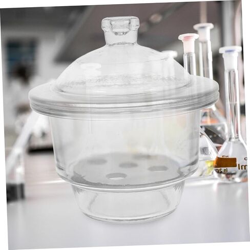 1 قطعة جرة مجفف الزجاج زجاجة مجفف المختبر لتجفيف الفراغ الأواني الزجاجية عالية الشفافية ثقوب قاعدة عشوائية للتجارب العلمية in Kuwait