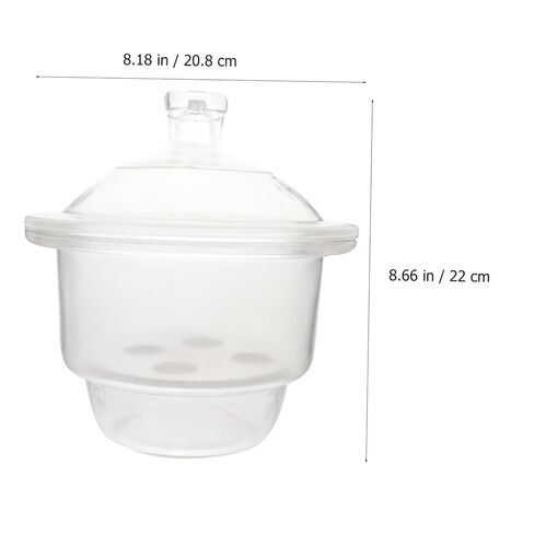 1 قطعة جرة مجفف الزجاج زجاجة مجفف المختبر لتجفيف الفراغ الأواني الزجاجية عالية الشفافية ثقوب قاعدة عشوائية للتجارب العلمية in Kuwait