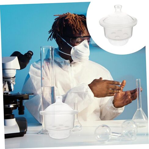 1 قطعة جرة مجفف الزجاج زجاجة مجفف المختبر لتجفيف الفراغ الأواني الزجاجية عالية الشفافية ثقوب قاعدة عشوائية للتجارب العلمية in Kuwait