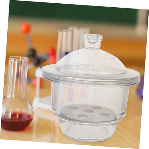 1pc Laboratory Glass Desiccator Jar Vacuum Dryer for Scientific Experiments Random Base Laboratory Glassware for Practical Learning in Saudi Arabia