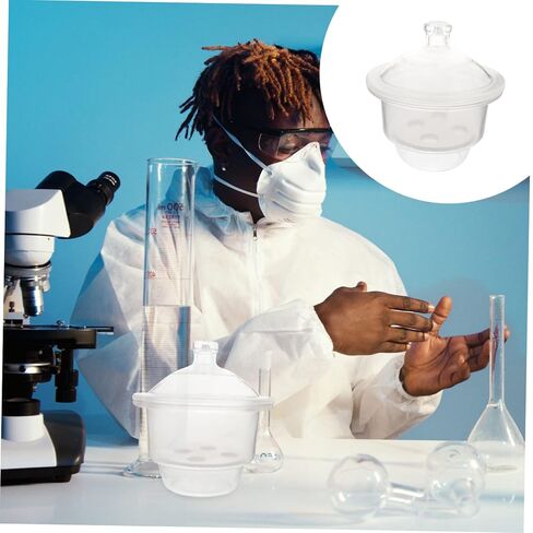 1pc Laboratory Glass Desiccator Jar Vacuum Dryer for Scientific Experiments Random Base Laboratory Glassware for Practical Learning in Saudi Arabia