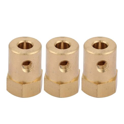 Hex Coupler Bore Motor, Hex Brass Shaft Coupling Connector for Car Wheels Tires Shaft Motor Brass Extended Shaft 4pcs Hex Coupling Coupler Motor Connector (Inner Diameter 6mm) in Kuwait