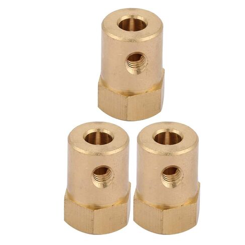 Hex Coupler Bore Motor, Hex Brass Shaft Coupling Connector for Car Wheels Tires Shaft Motor Brass Extended Shaft 4pcs Hex Coupling Coupler Motor Connector (Inner Diameter 6mm) in Kuwait