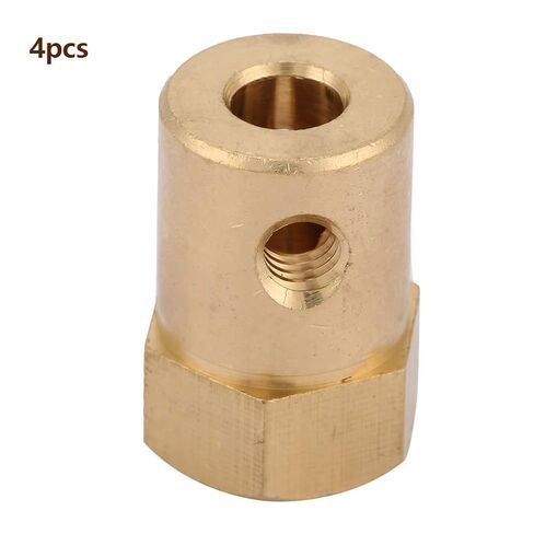 Hex Coupler Bore Motor, Hex Brass Shaft Coupling Connector for Car Wheels Tires Shaft Motor Brass Extended Shaft 4pcs Hex Coupling Coupler Motor Connector (Inner Diameter 6mm) in Kuwait