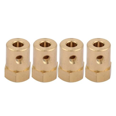 Hex Coupler Bore Motor, Hex Brass Shaft Coupling Connector for Car Wheels Tires Shaft Motor Brass Extended Shaft 4pcs Hex Coupling Coupler Motor Connector (Inner Diameter 6mm) in Kuwait