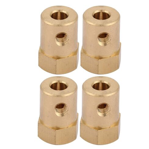 Hex Coupler Bore Motor, Hex Brass Shaft Coupling Connector for Car Wheels Tires Shaft Motor Brass Extended Shaft 4pcs Hex Coupling Coupler Motor Connector (Inner Diameter 5mm) in Kuwait