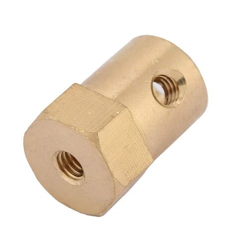 Hex Coupler Bore Motor, Hex Brass Shaft Coupling Connector for Car Wheels Tires Shaft Motor Brass Extended Shaft 4pcs Hex Coupling Coupler Motor Connector (Inner Diameter 5mm) in Kuwait